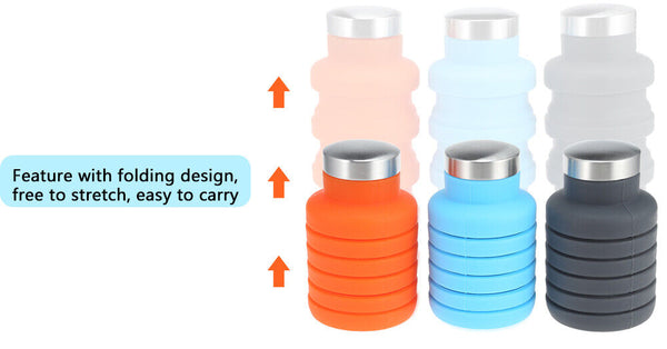 Water Bottle Retractable Folding Coffee Bottle Outdoor Travel Drinking Bottle