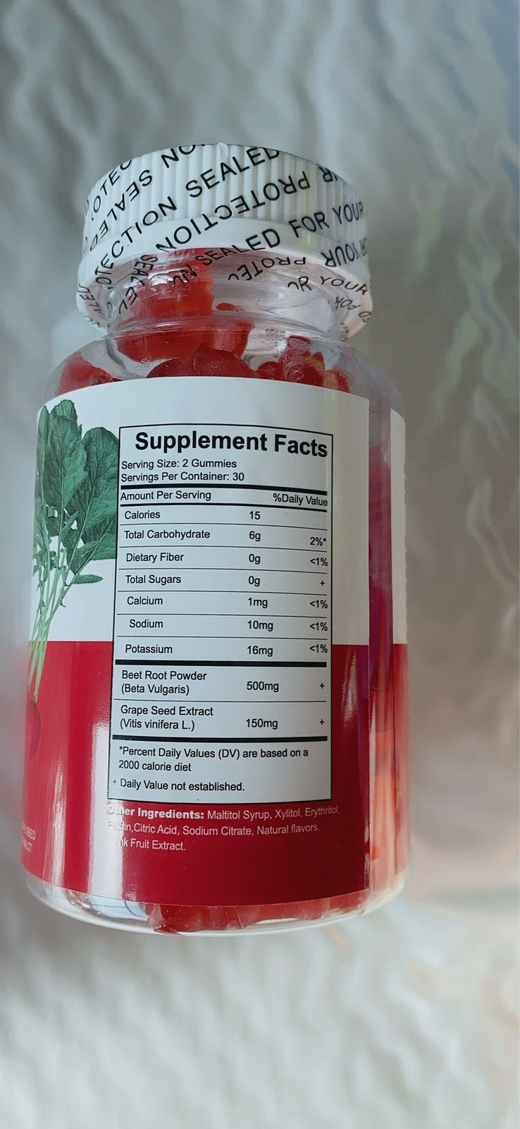 Beet Gummies Beetroot gummies Grape Seed Extract Gummy Snacks 60 Capsules