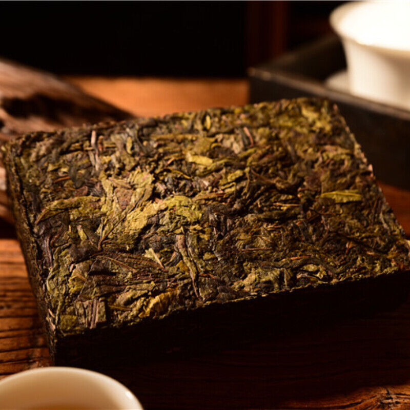 HelloYoung Pu-Erh Tea Ancient Tree Big Leaf Raw Tea Brick Green Tea Organic 500g Yunnan Old