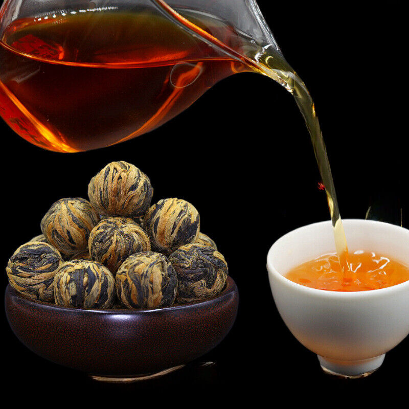 HelloYoung 100g Small Gold Ball Black Tea Organic Dianhong Bud Tea China Yunnan Specialty