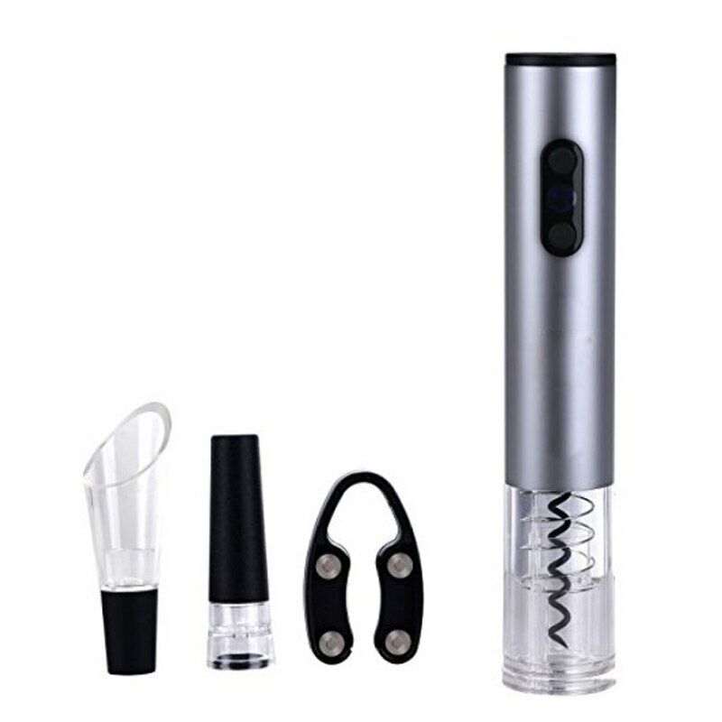 4-Pcs  Aluminum Alloy Kitchen Bar Tool Sets Opener Electric Wine Stopper Pourer