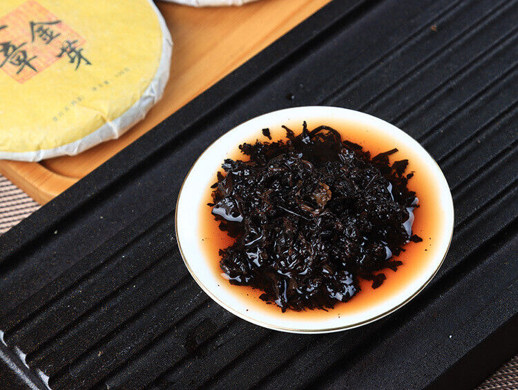 HelloYoung 100g Banzhang Golden Bud Puerh Ripe Tea Cake Aged Ripe Yunnan Puerh Tea Leaves