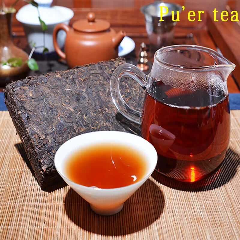 HelloYoung Puer Tea Yunnan Old Ripe Puer China Tea Health Care Pu'er Tea Brick Puerh 250g