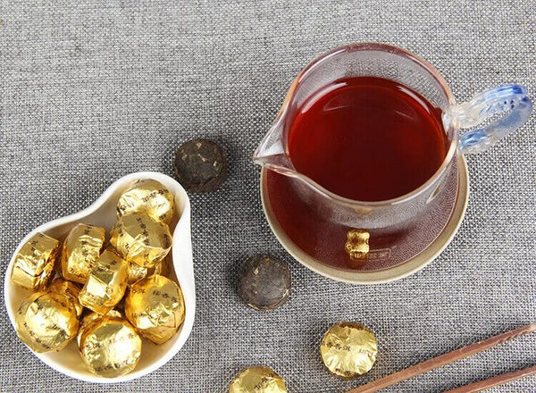 Fermented Tea Cake Compressed Pu-erh Tea Yunnan Shu Puer Tuocha 500g per Bag