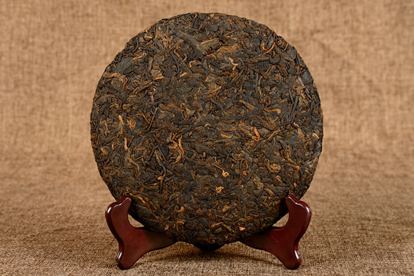 HelloYoung 357g Yunnan Pu'er Tea Old Banzhang Glutinous Fragrance Seven Seed Cake Ripe Tea