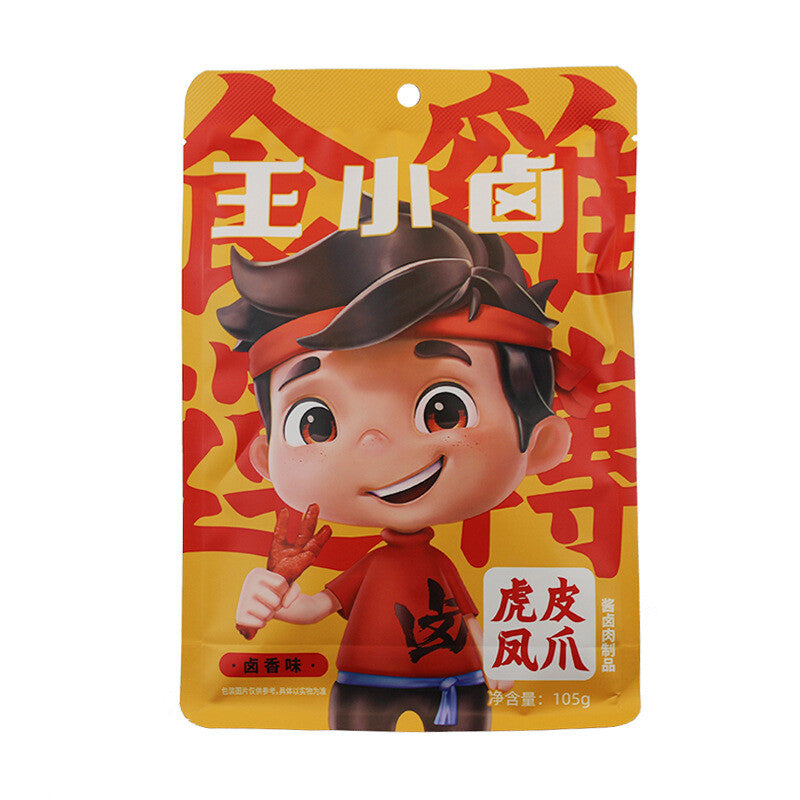 Wangxiaolu Chicken Feet Tiger Skin Chicken Feet  Instant Snacks 210g 王小卤虎皮凤爪香辣卤味