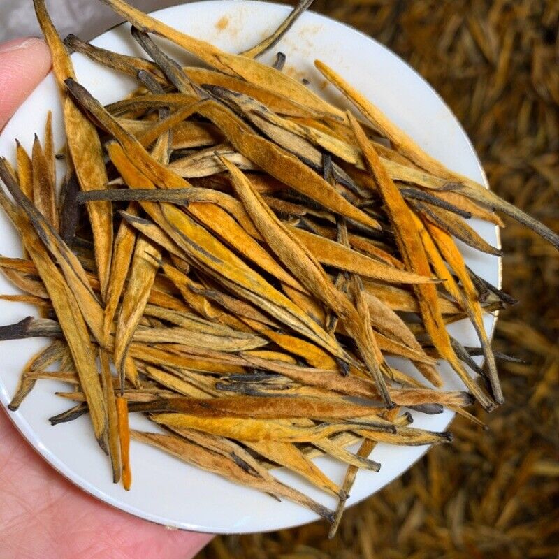 Yunnan Dian Hong Tea Fengqing Big Golden Needle Black Tea Bulk Tin 500g Main image