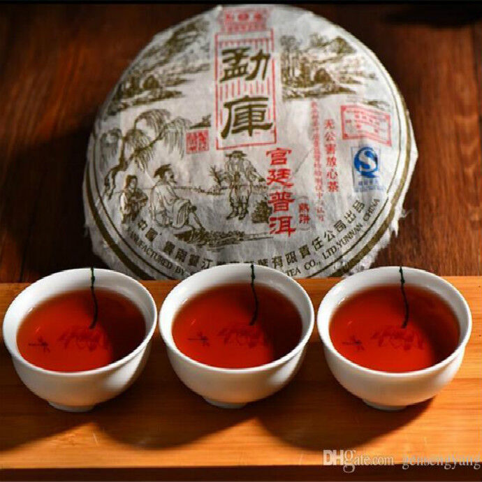 400g Gong Ting Royal Old Puer Tea Cake Yunnan Mengku Ripe Pu-erh Tea Black Tea 茶 Secondary image