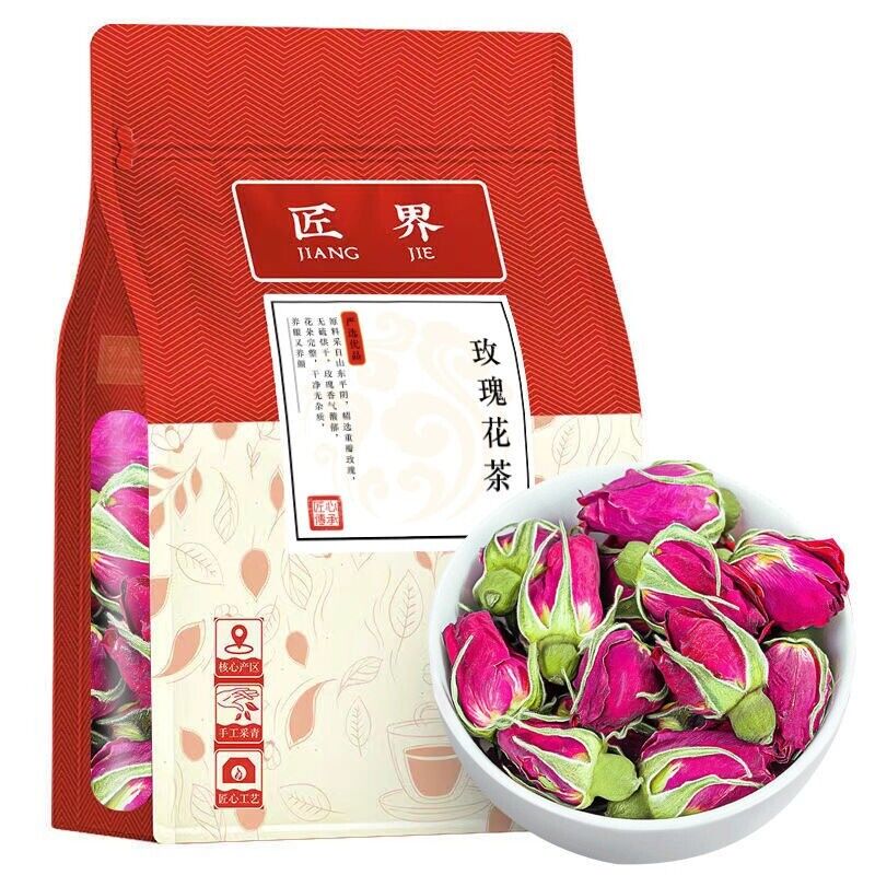 Rose TeaPingyin Red Rose TeaNatural Heavy Dried Rose Flower Herbal Tea 250g Main image