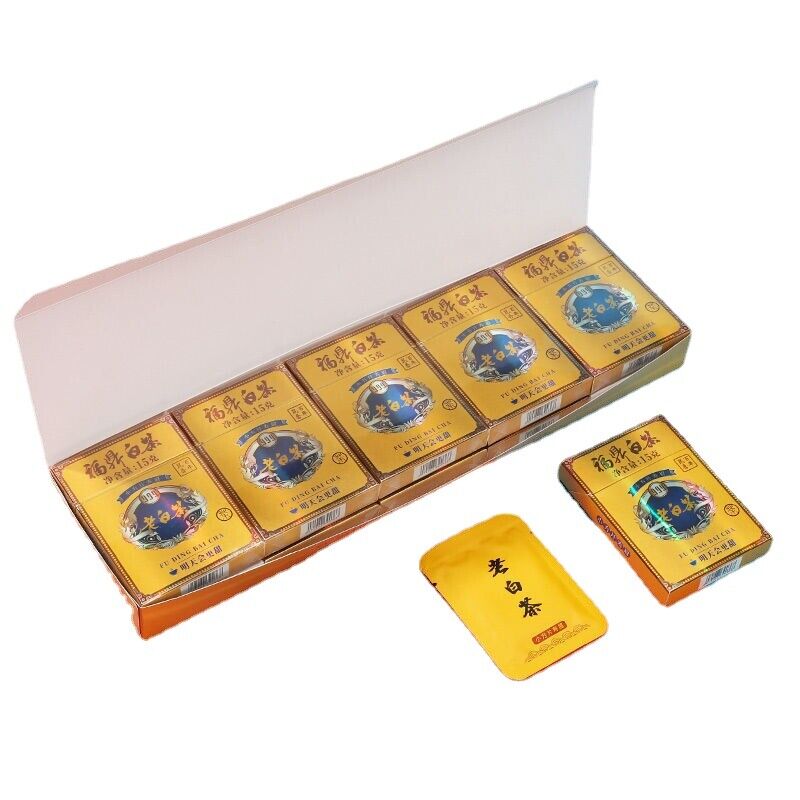 HelloYoung Fuding White Tea Shoumei Old White Tea Small Square Piece Bag Cookie Tea 150g Secondary image
