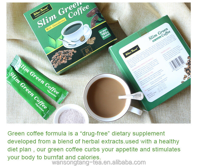 Slim Diet Coffee Natural Slimming Weight Loss Instant Coffee Powder 10g*18 bags