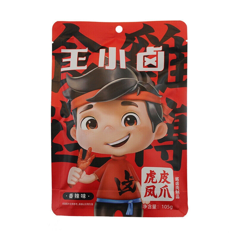 Wangxiaolu Chicken Feet Tiger Skin Chicken Feet  Instant Snacks 210g 王小卤虎皮凤爪香辣卤味