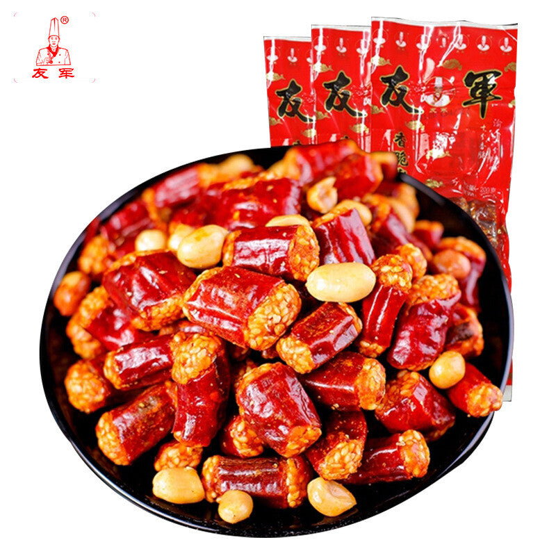 200g Crispy Chili Crisp Chongqing Chili Snacks 友军香脆椒200g重庆辣椒酥下酒菜辣椒酒鬼花生零食小吃