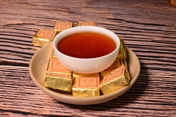 HelloYoung Yunnan Jindian small square brick black tea leaves glutinous fragrance brick tea