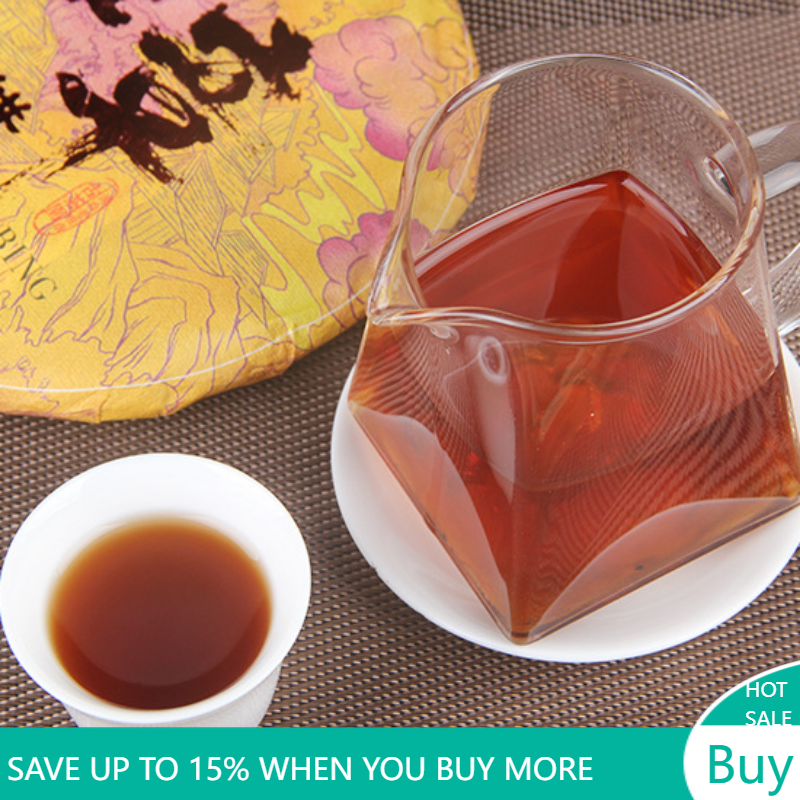 357g Puerh Tea Ripe Tea Golden Bud Banzhang Puerh Tea Cake Ancient Tree Ripe Tea Main image