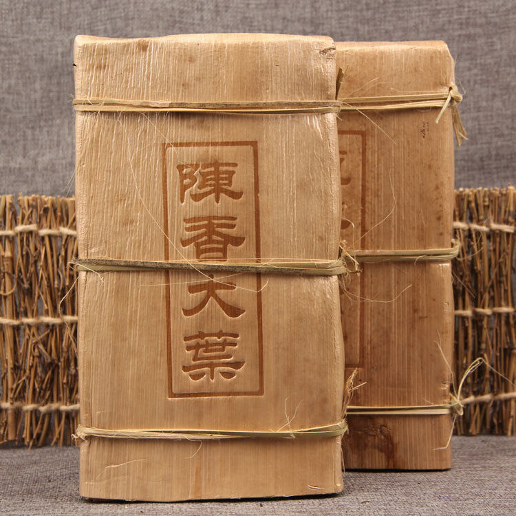 HelloYoung Bamboo Shell Old Pu'er Tea Brick Yunnan Ancient Tree Big Leaf Pu-erh Tea 1000g