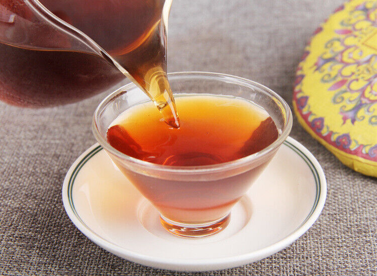 HelloYoung 200g Menghai Flavor Puerh Tea Menghai Flavor Ripe Tea Yunnan Seven Seed Cake