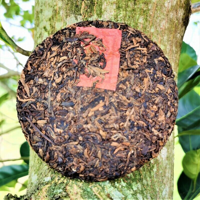 HelloYoung Top Golden Bud Ripe Pu'er Tea Laobanzhang Palace Pu'er Tea Cake 80g Gift Tea