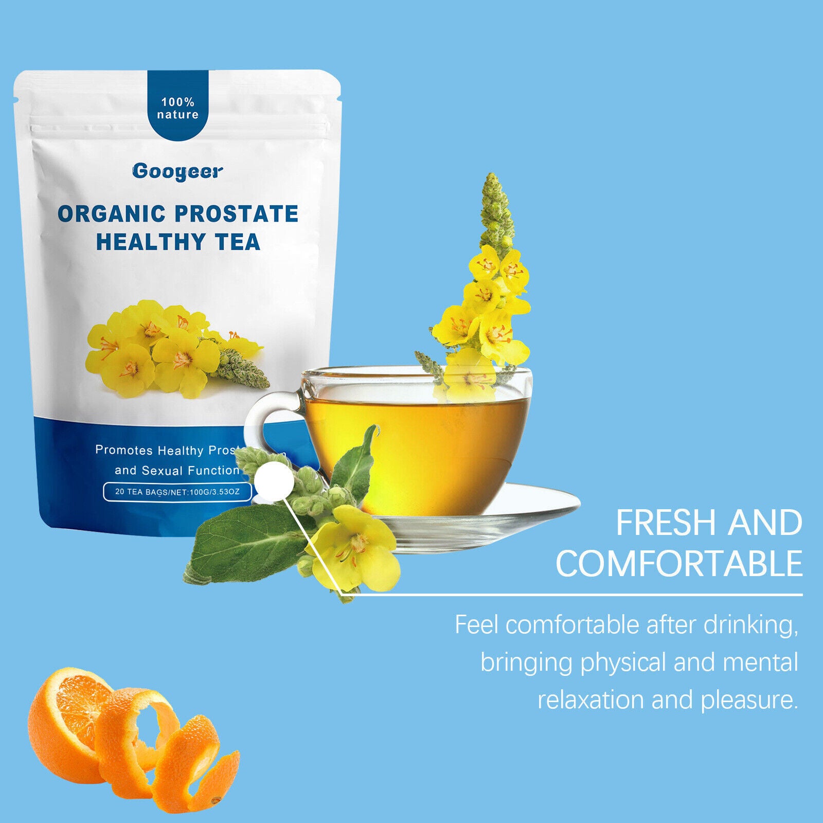 Natural Support Blend 100g Googeer Organic Prostate Health Tea