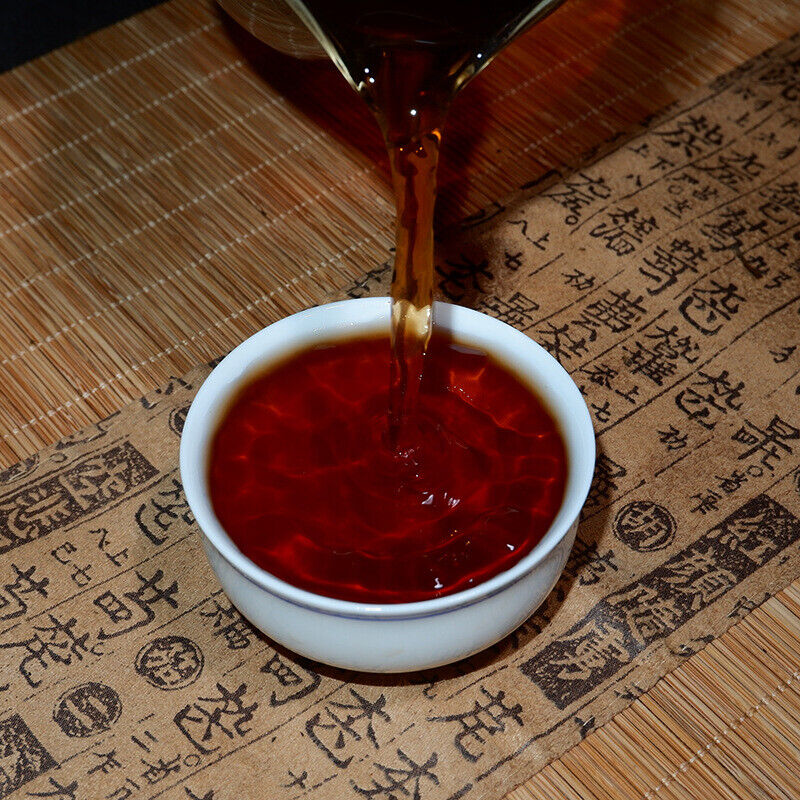 HelloYoung Yunnan Puerh Tea Puerh Ripe Tea Cake Aged Golden Needle 357g/12.59oz