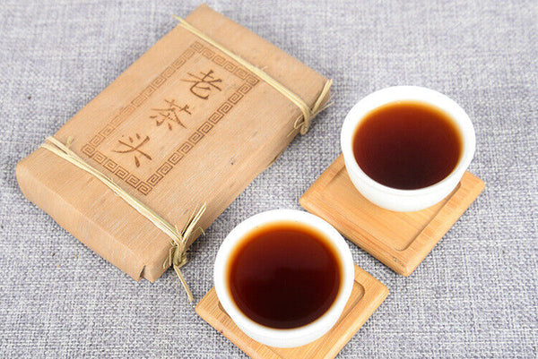 HelloYoung Pu'er Tea Golden Bud Brick 250g Ripe Tea Brick Healthy Drink