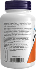 GABA Capsules 100ct - Gamma-Aminobutyric Acid Supplement for Relaxation