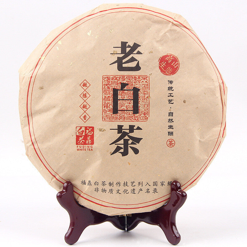 Fuding Old White Tea Aged Old White Tea Shoumei Sun Dried 350g White Tea Cake Main image
