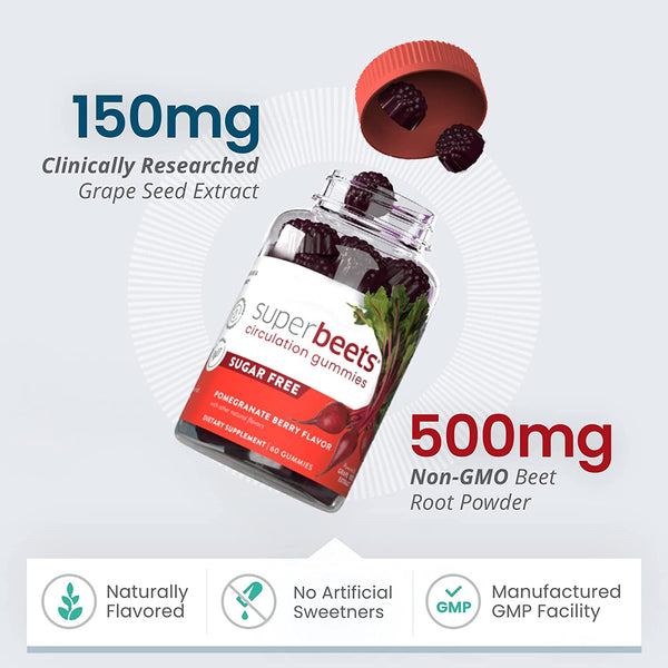 Beet Gummies Beetroot gummies Grape Seed Extract Gummy Snacks 60 Capsules