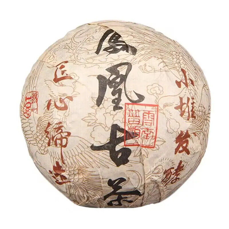 Chinese Yunnan Fenghuang Compressed Fermented Shu Pu Strong Taste Puer Tea 100g