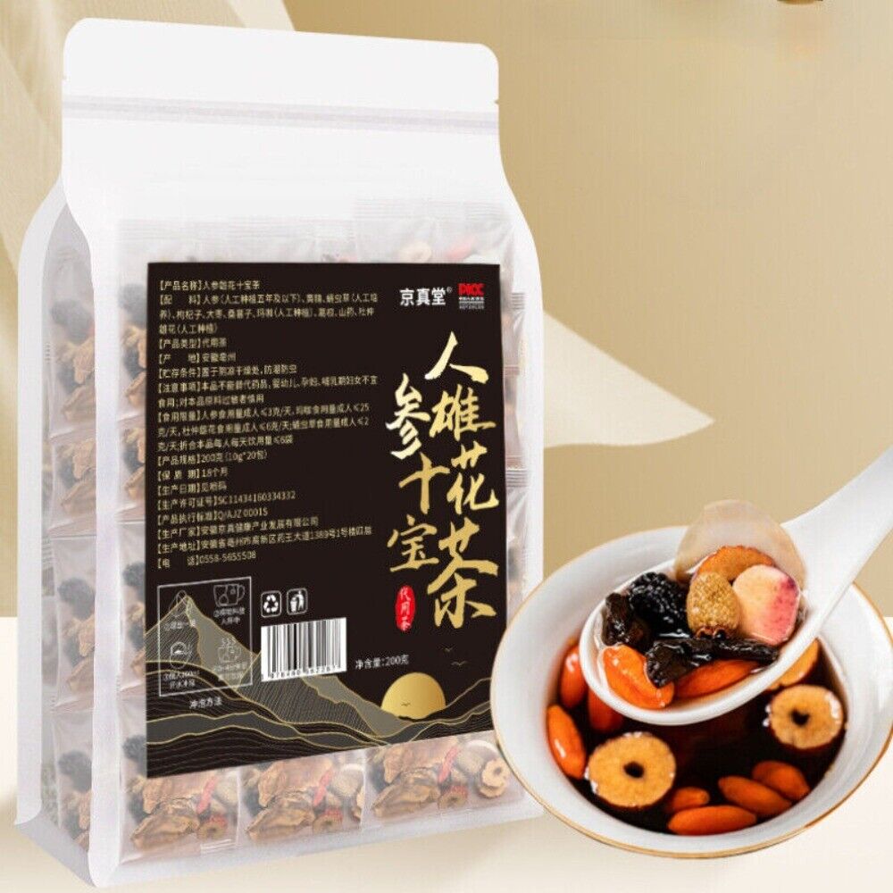 Ginseng Eucommia  Tea with Epimedium Goji Natural Mens Vitality Wellness Blend Main image
