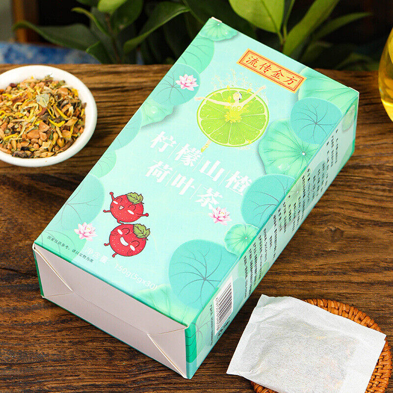 HelloYoung 150g Lemon Hawthorn Lotus Leaf Tea Non-fat Flow Tea Bags Infusion Healthy Tea