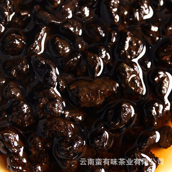 Yunnan Puerh Ripe Tea, Menghai Glutinous Fragrance Tea Fossilised Loose Tea 500g