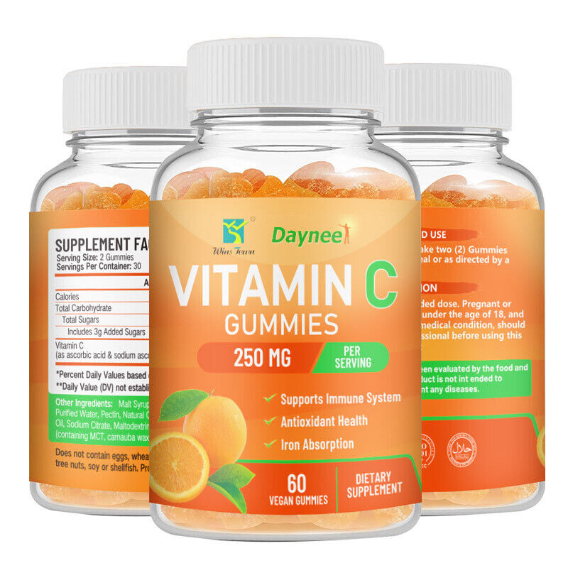 Vitamin C Vegan Gummies Natural Orange 60 Vegan Capsules Main image