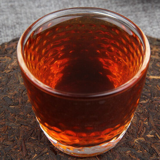 Fermented Puer Tea Cake Ripe Puerh Qizi Cake Menghai Early Spring 357g/12.59oz