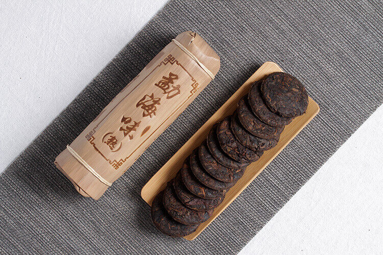 HelloYoung 200g Yunnan Pu'er Tea Menghai Flavor Xiao Longzhu Mini Bamboo Tube Ripe Tea