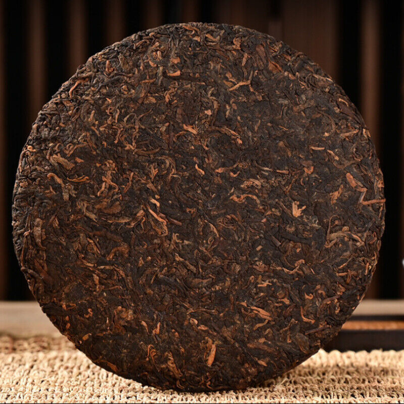 HelloYoung Big Tree Golden Bud Chinese Old Pu-Erh Cooked Tea Cake 357g Pu'er Black Tea