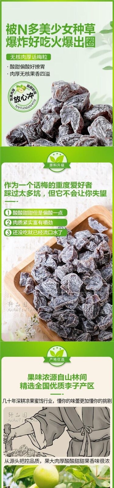Pitted Preserved Plums Sweet Sour Snacks Classic Flavor