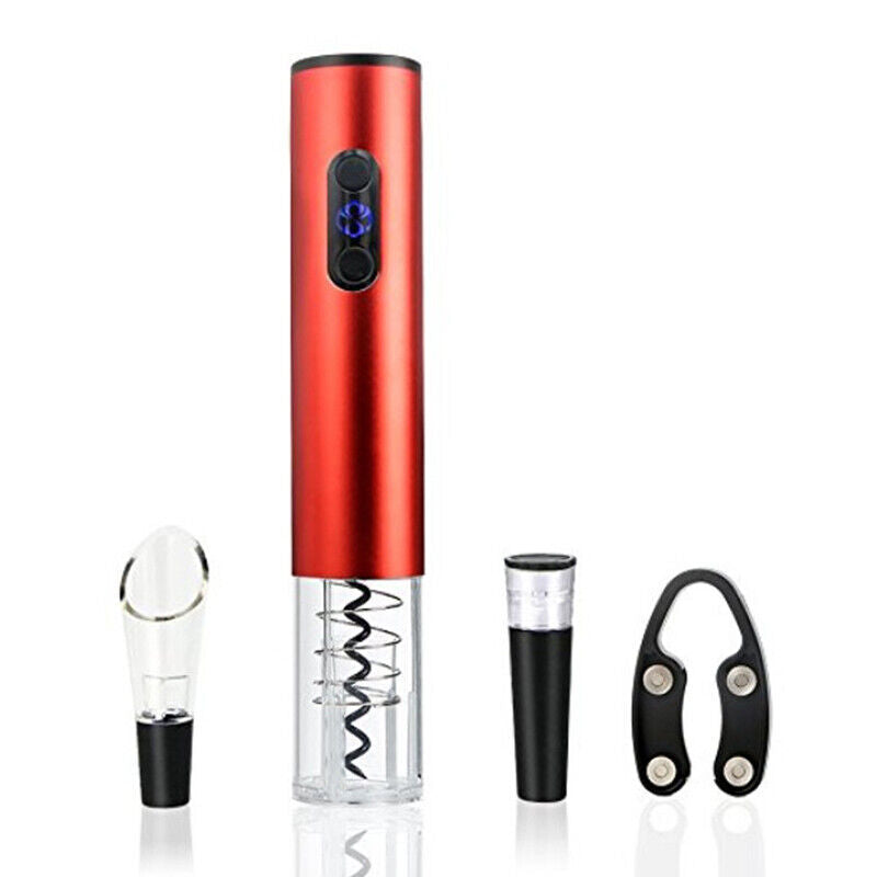 4-Pcs  Aluminum Alloy Kitchen Bar Tool Sets Opener Electric Wine Stopper Pourer