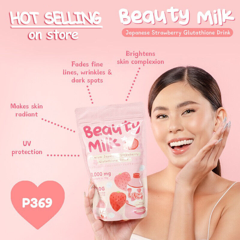 Beauty Milk Powder Erdbeerpulver Instant Collagen Drink 180g/Beutel