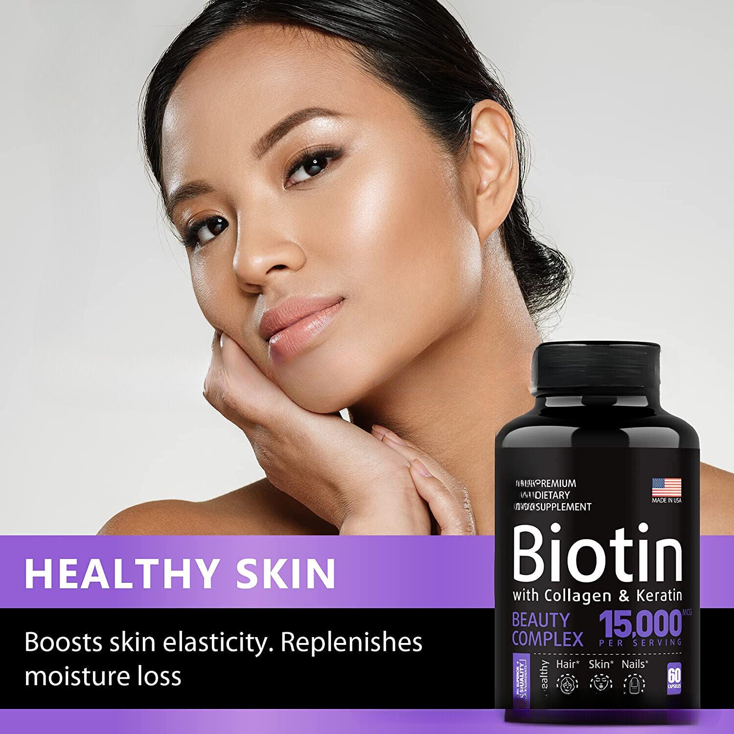 BiotinCapsules Biotin Capsules Hair and Nail Care Multivitamin Secondary image