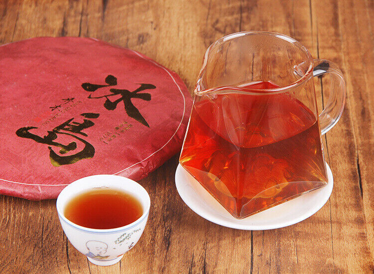 HelloYoung Iceland Jiao Mu Ripe Tea Cake Spring Tea New Tea Pu'er Seven Seed Cake Tea