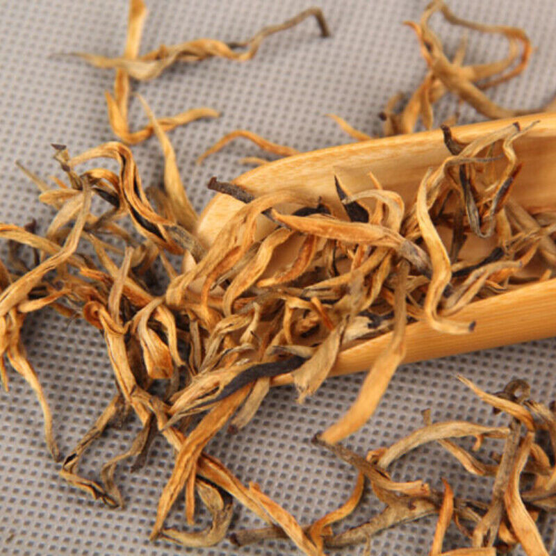 HelloYoung Top Gold Wire Black Tea Red Single Bud Organic Dian Hong Tea Yunnan Spring Tea
