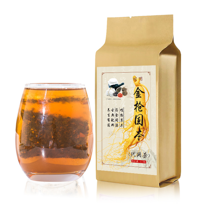 HelloYoung 150g Golden gun solid brand tea ginseng five treasure tea Yi Ben golden gun tea Main image