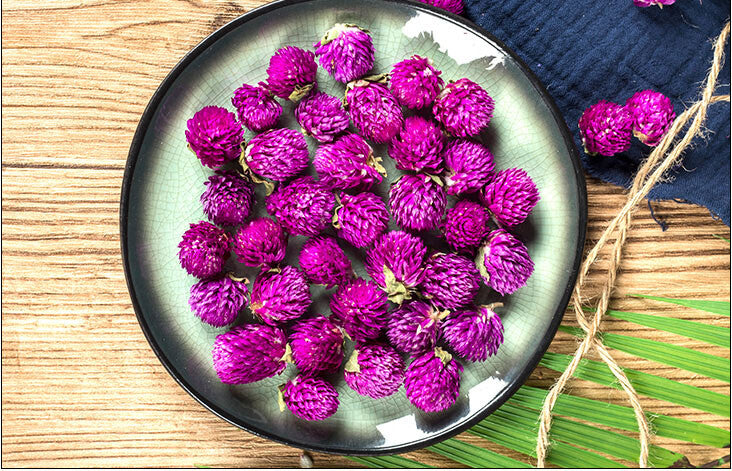 Flos Gomphrena Globosa Flower Tea Qian Ri Hong Herbal Tea Healthy Tea Drink Food