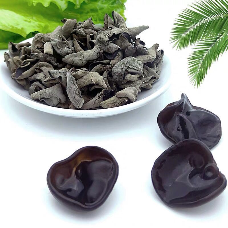 Northeast pure natural black fungus - selected thick ear stemless stem