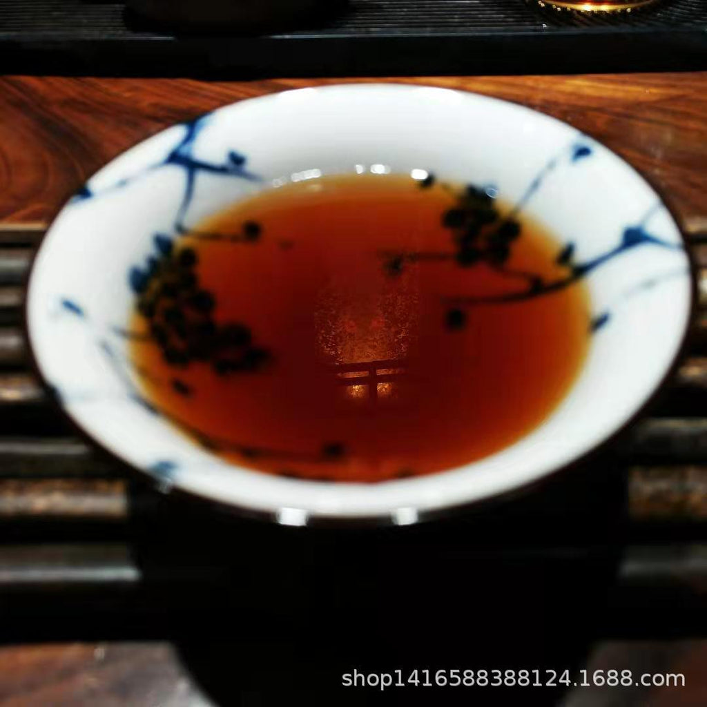 HelloYoung Yunnan Pu'er Tea Ripe Tea Peacock on Cloud Seven Seed Cake 357g/17.6oz