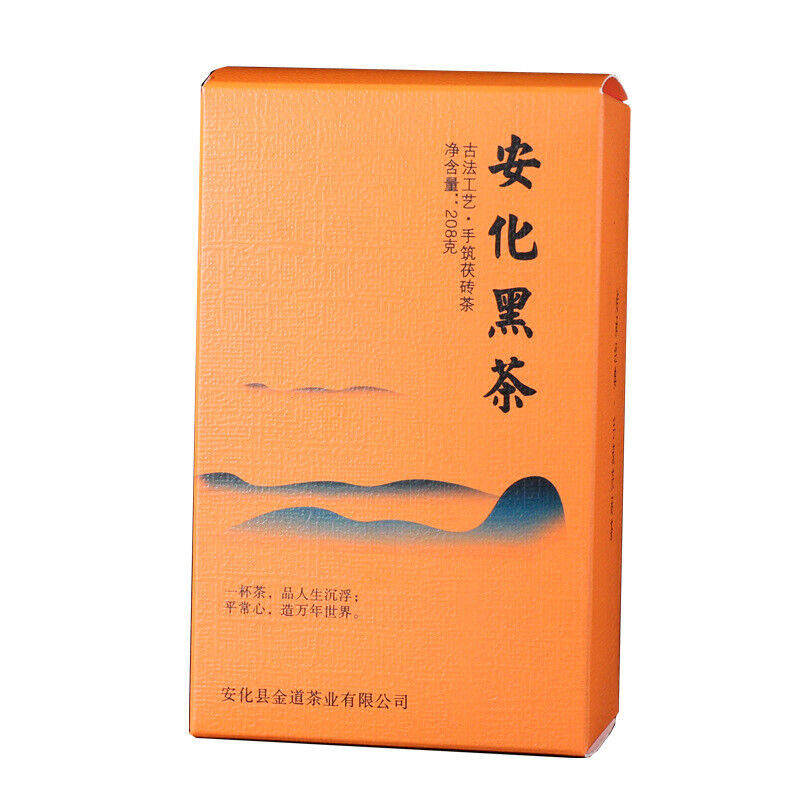 HelloYoung 208g Hunan Anhua black tea authentic golden flower hand-built por brick tea