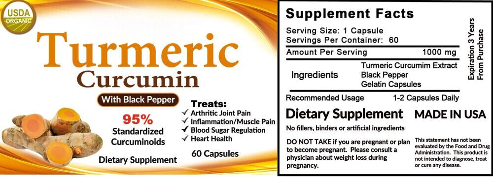 Organic Turmeric With 95% Curcumin Joint and Muscle Pain Relief  Qunol Turmeric