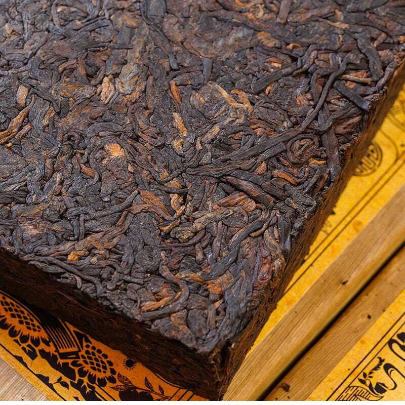 HelloYoung Yiwu Ripe Tea Brick 500g Yunnan Pu'er Tea Brick Healthy Drink