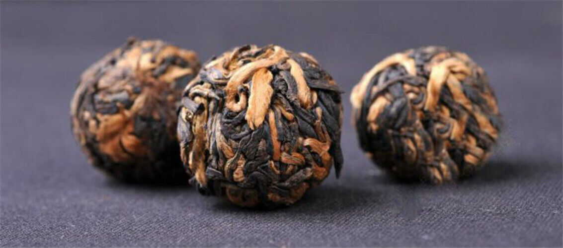 HelloYoung 100g Small Gold Ball Black Tea Organic Dianhong Bud Tea China Yunnan Specialty